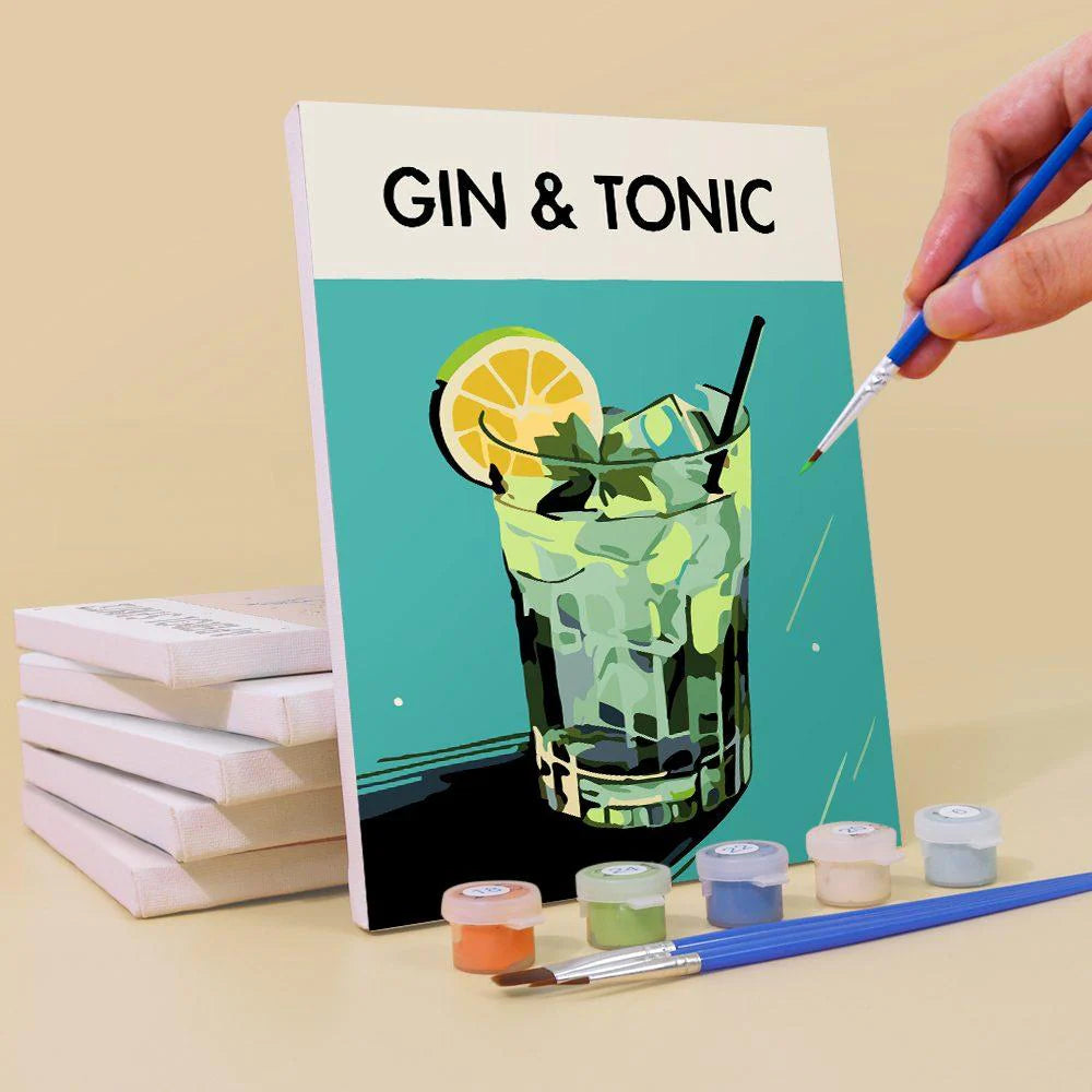Coffret “Cocktails Deluxe” – 6 peintures par numéro