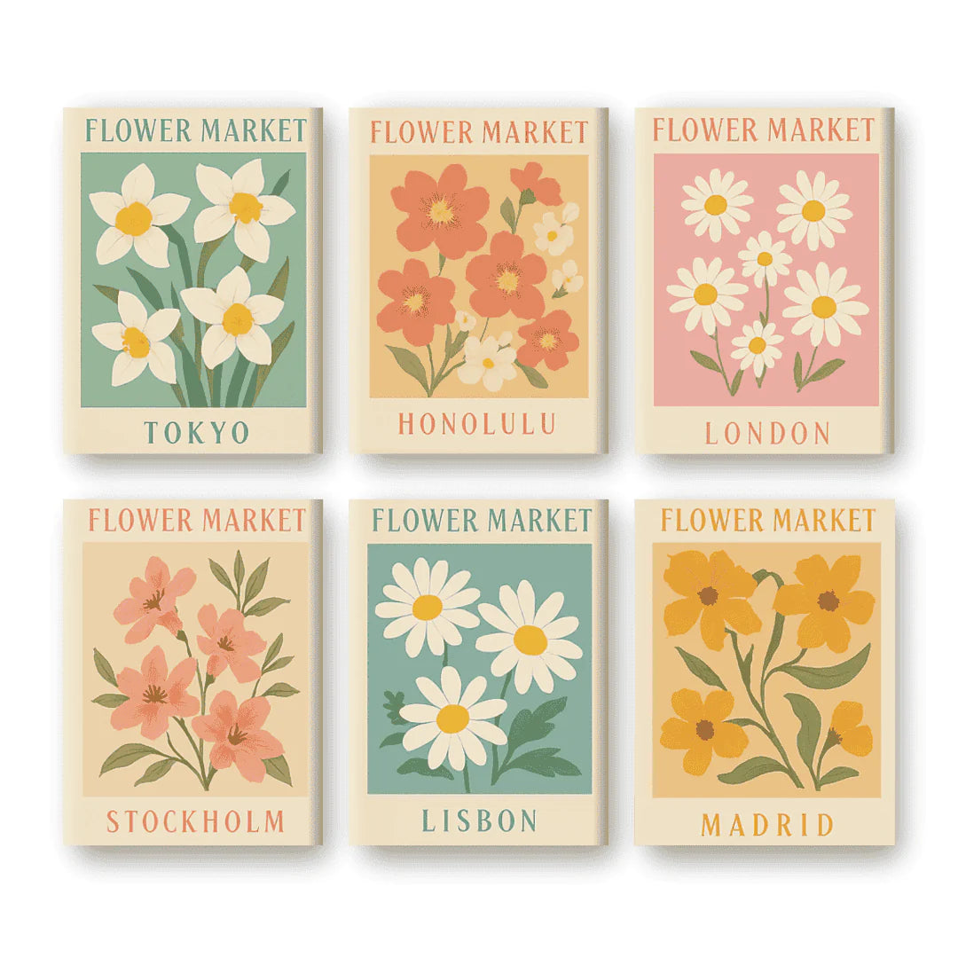 Coffret de peintures par numéro “Market Flower” | Kit créatif DIY – Maison Artsen