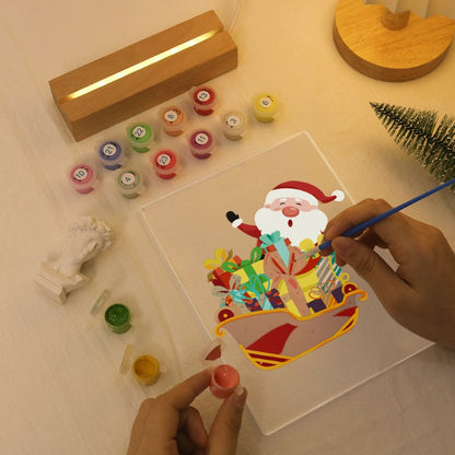 Lampe à peindre par numéro Le Traîneau du Père Noël, vue 4, Maison Artsen