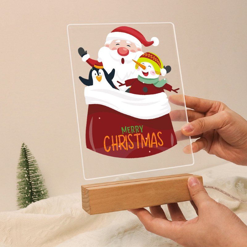 Lampe à peindre par numéro La Hotte du Père Noël, vue 3, Maison Artsen
