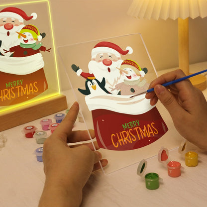 Lampe à peindre par numéro La Hotte du Père Noël, vue 5, Maison Artsen