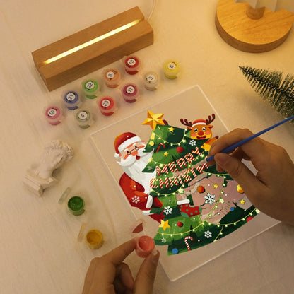 Lampe à peindre par numéro Le Sapin du Père Noël, vue 5, Maison Artsen