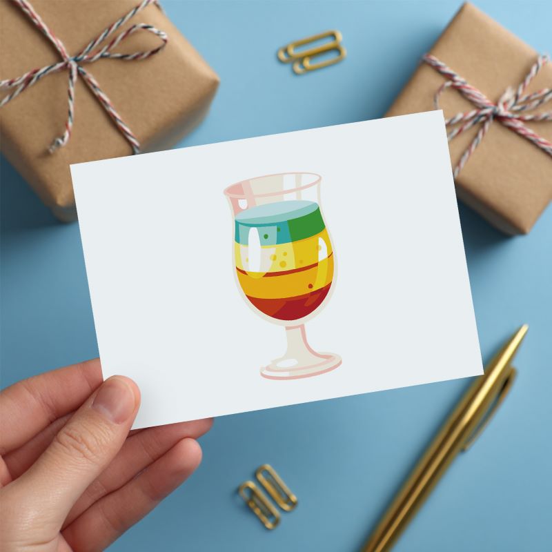 Cartes postales à peindre par numéro L'Heure du Cocktail, vue 4, Maison Artsen