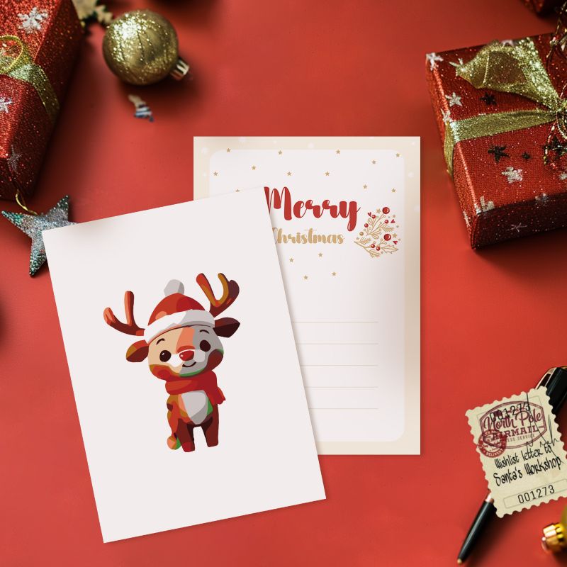 Cartes postales à peindre par numéro Joyeux Noël, vue 5, Maison Artsen