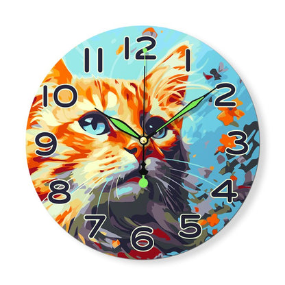 Horloge à peindre par numéro Chat Roux, Maison Artsen