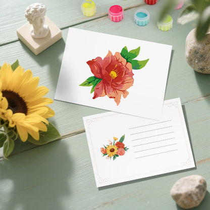 Cartes postales à peindre par numéro Fleurs du Jardin, vue 3, Maison Artsen