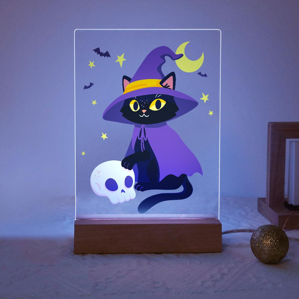 Lampe à peindre par numéro Chat Sorcier, vue 2, Maison Artsen