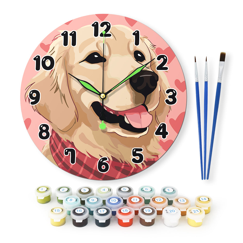 Horloge à peindre par numéro Sourire de Golden, vue 4, Maison Artsen