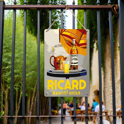Affiche en métal à peindre par numéro Pastis en Terrasse, Maison Artsen