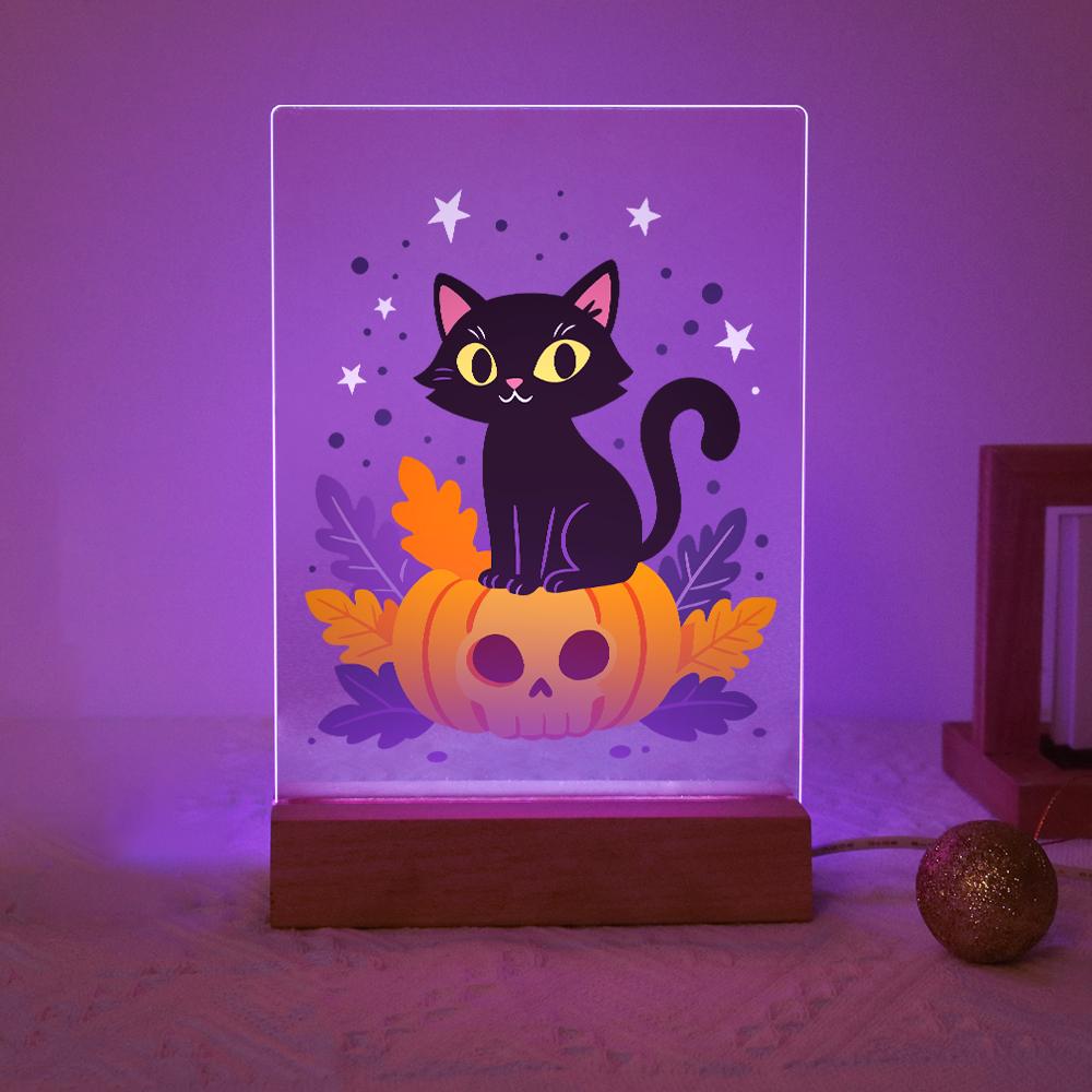 Lampe à peindre par numéro Chat sur sa Citrouille, vue 8, Maison Artsen