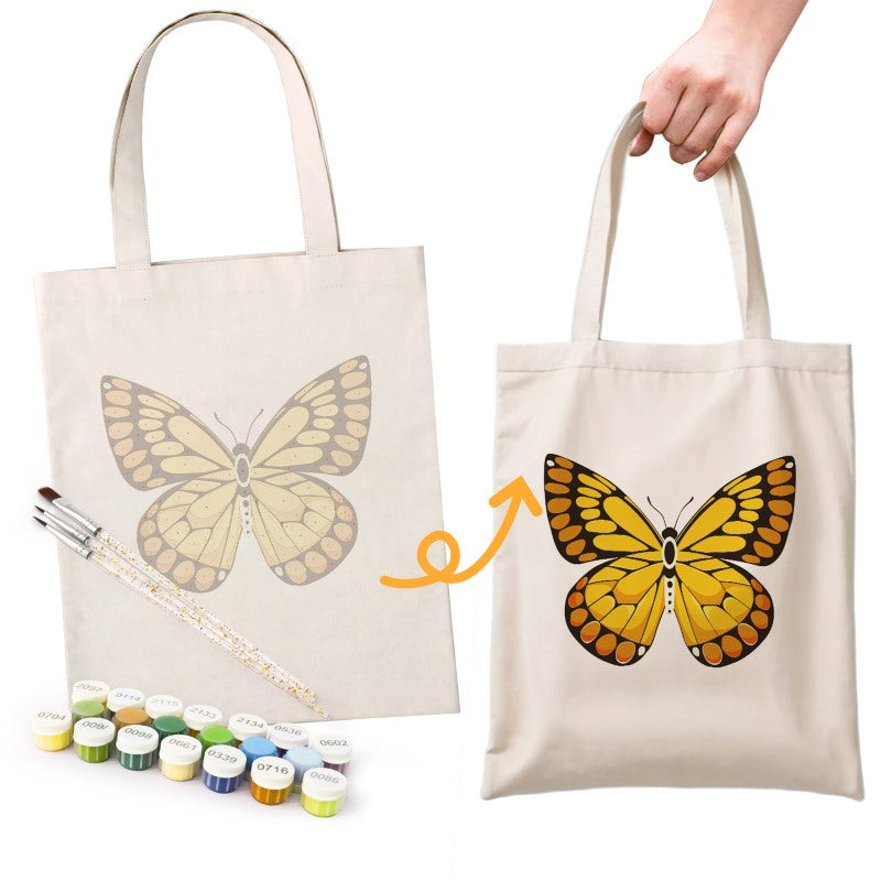 Tote bag à peindre par numéro Ailes de Papillon, vue 7, Maison Artsen