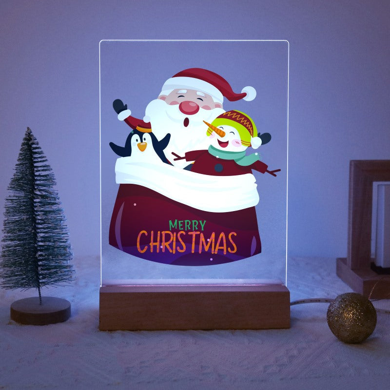 Lampe à peindre par numéro La Hotte du Père Noël, vue 2, Maison Artsen