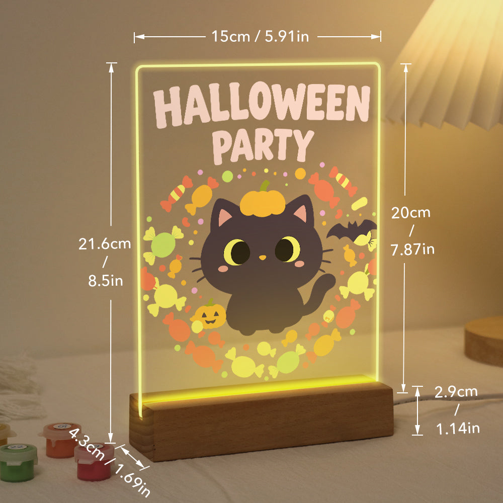 Lampe à peindre par numéro Chaton et sa Couronne de Bonbons, vue 5, Maison Artsen