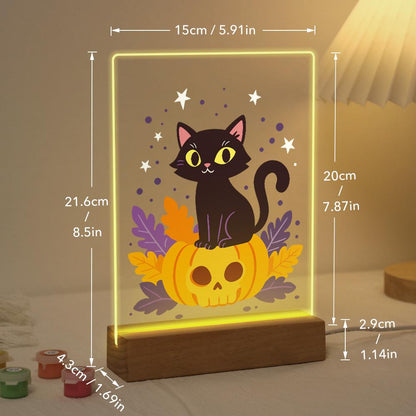 Lampe à peindre par numéro Chat sur sa Citrouille, vue 5, Maison Artsen