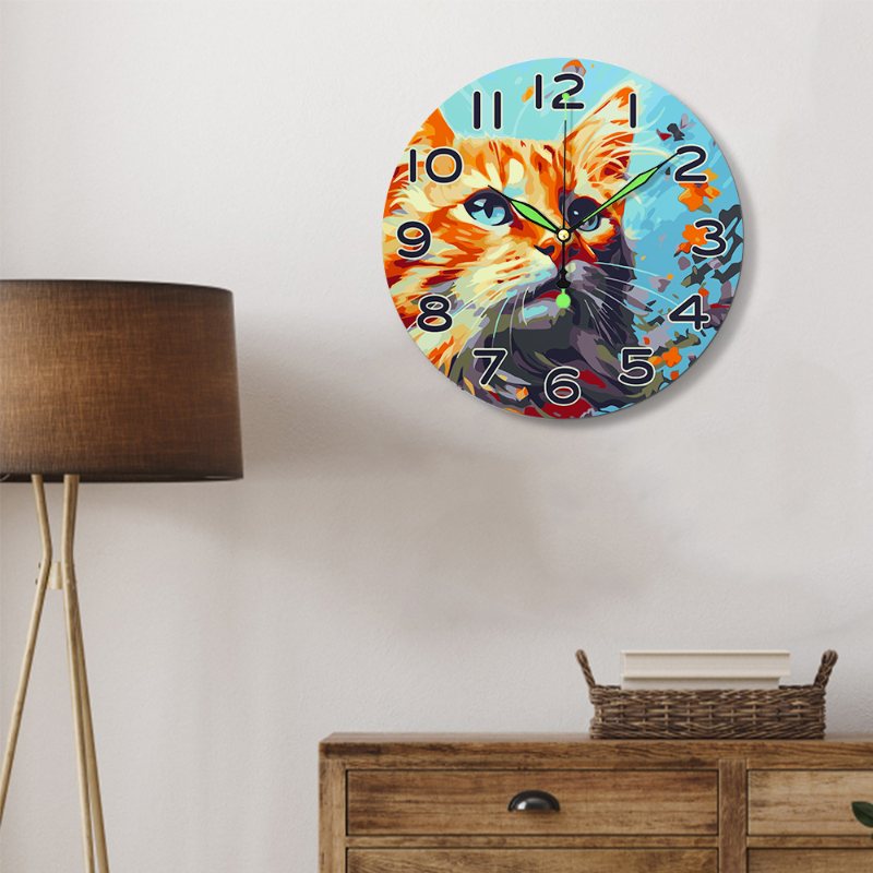 Horloge à peindre par numéro Chat Roux, vue 2, Maison Artsen