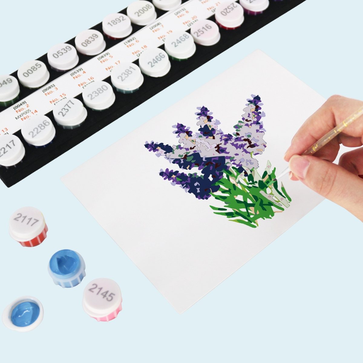 Cartes postales à peindre par numéro Fleurs du Jardin, vue 5, Maison Artsen