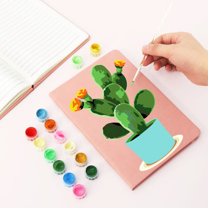 Carnet à peindre par numéro Cactus en Fleurs, vue 6, Maison Artsen