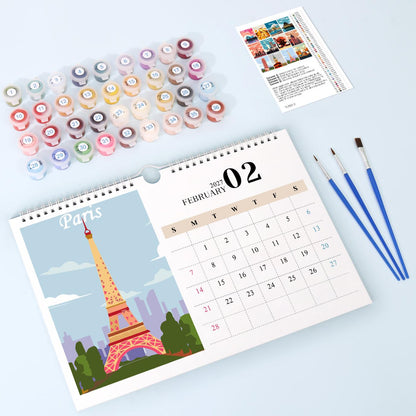 Calendrier à peindre par numéro Monuments du Monde 2027, vue 9, Maison Artsen