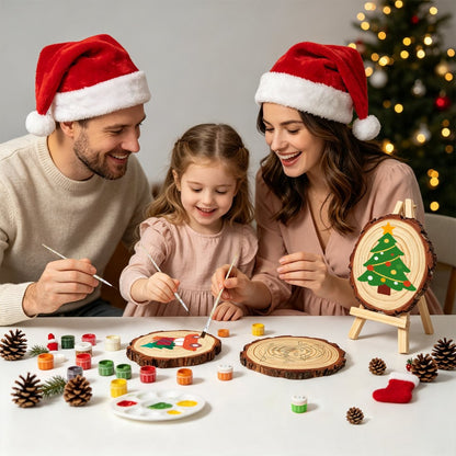 Rondelle de bois à peindre par numéro Petit Sapin de Noël, vue 8, Maison Artsen