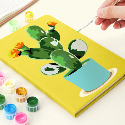 Carnet à peindre par numéro Cactus en Fleurs, vue 5, Maison Artsen