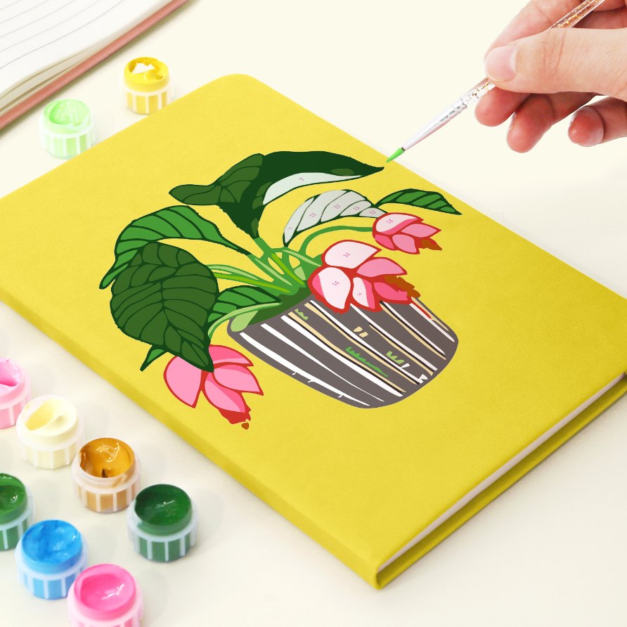 Carnet à peindre par numéro Plante en Fleurs, vue 6, Maison Artsen