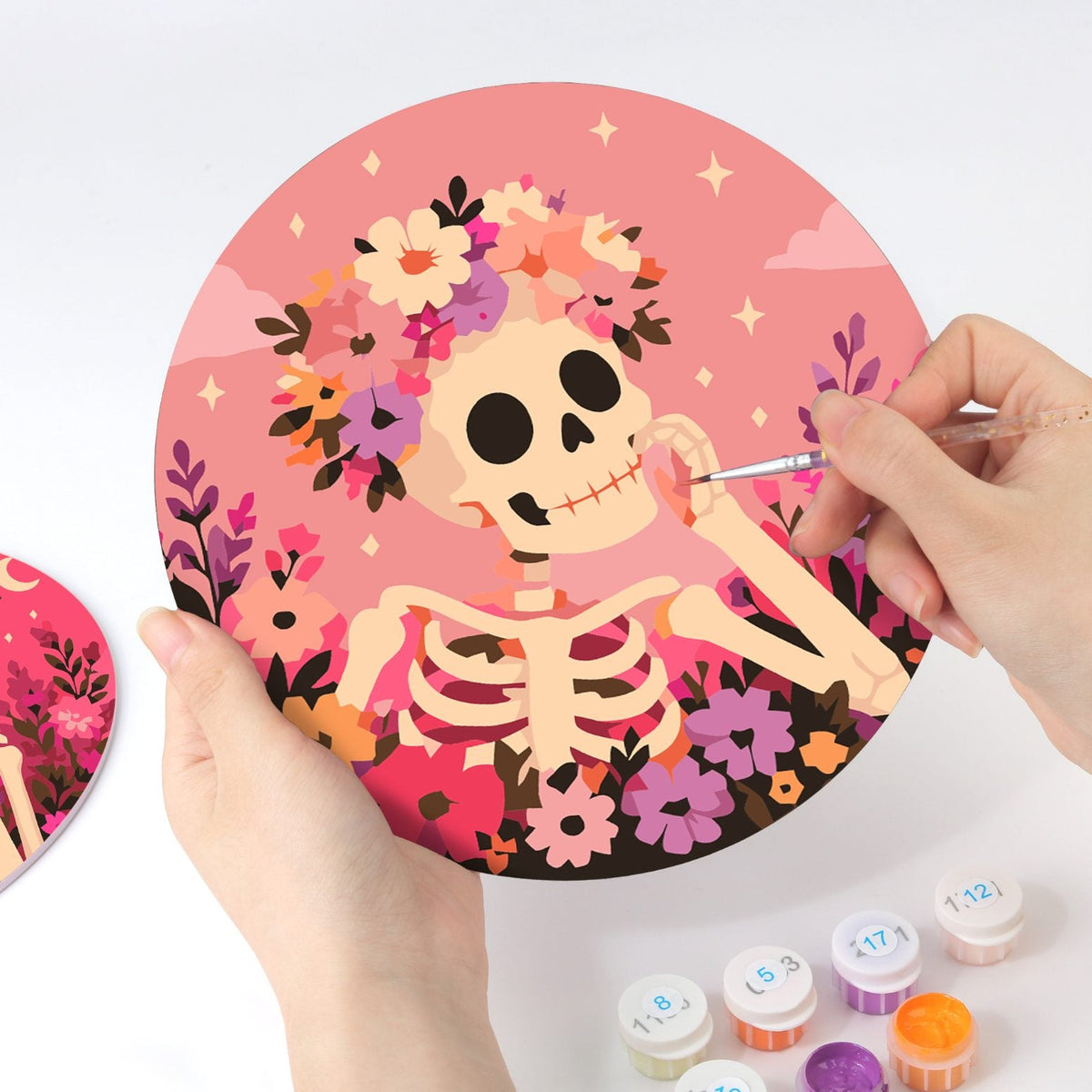 Sets de table à peindre par numéro Squelettes en Fleurs, vue 4, Maison Artsen
