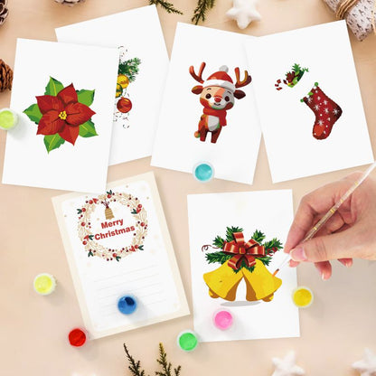 Cartes postales à peindre par numéro Joyeux Noël, vue 3, Maison Artsen