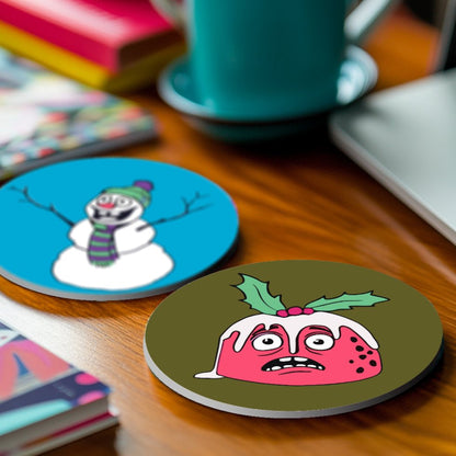 Sous-verres à peindre par numéro Noël Loufoque, vue 2, Maison Artsen