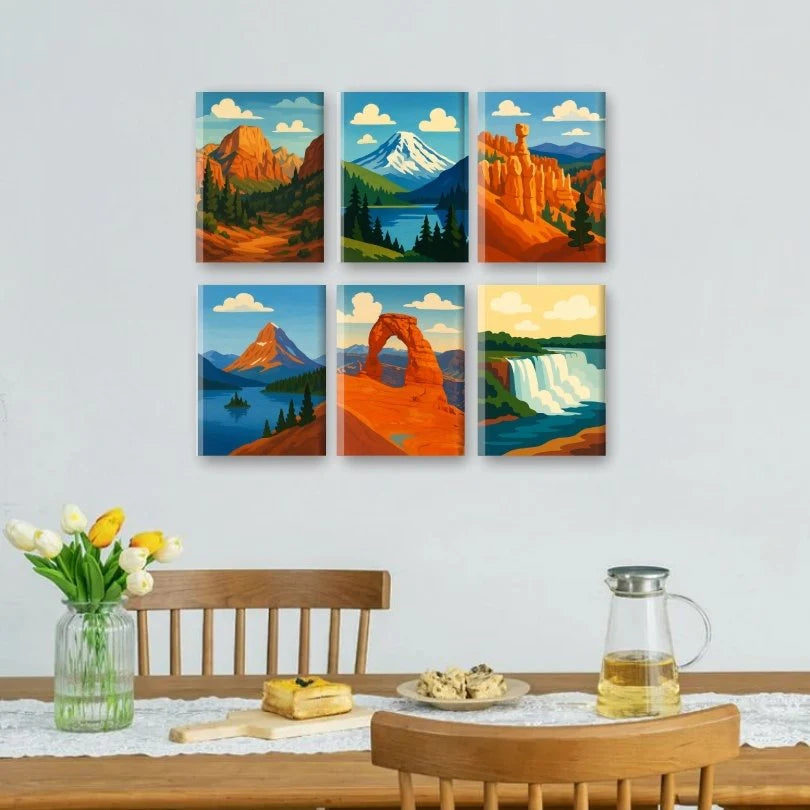 Coffret “American National Parks” – 6 peintures par numéro