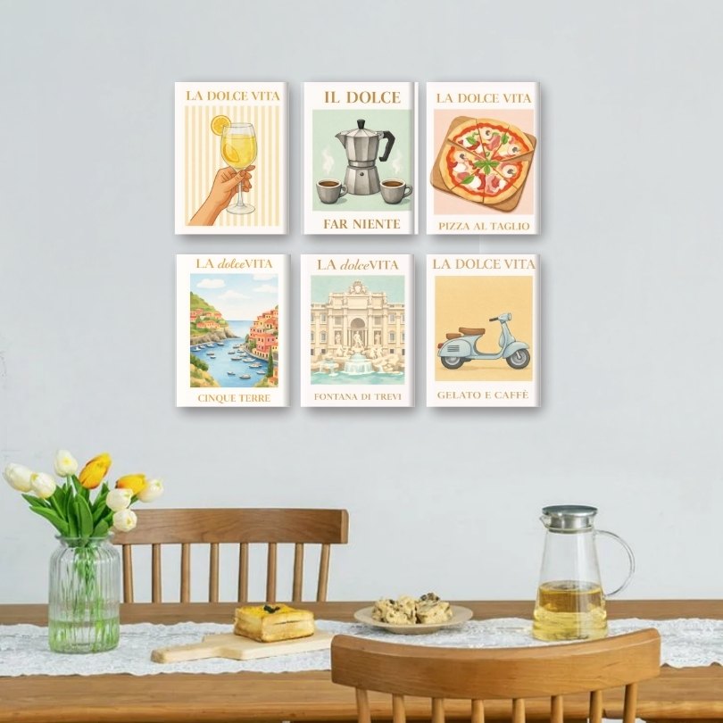 Coffret “Bella Italia” – 6 peintures par numéro