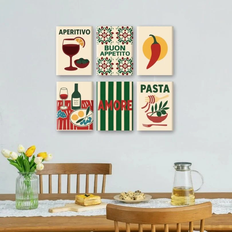 Coffret “Buon Appetito” – 6 peintures par numéro