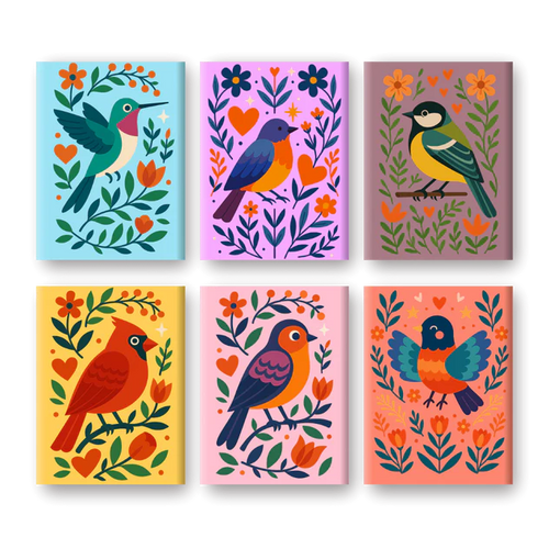 Coffret “Piou-piou” – 6 peintures par numéro