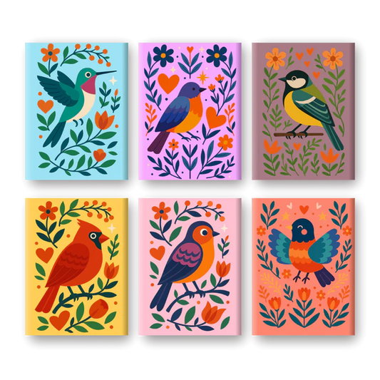 Coffret de 6 peintures par numéro “Piou-piou"