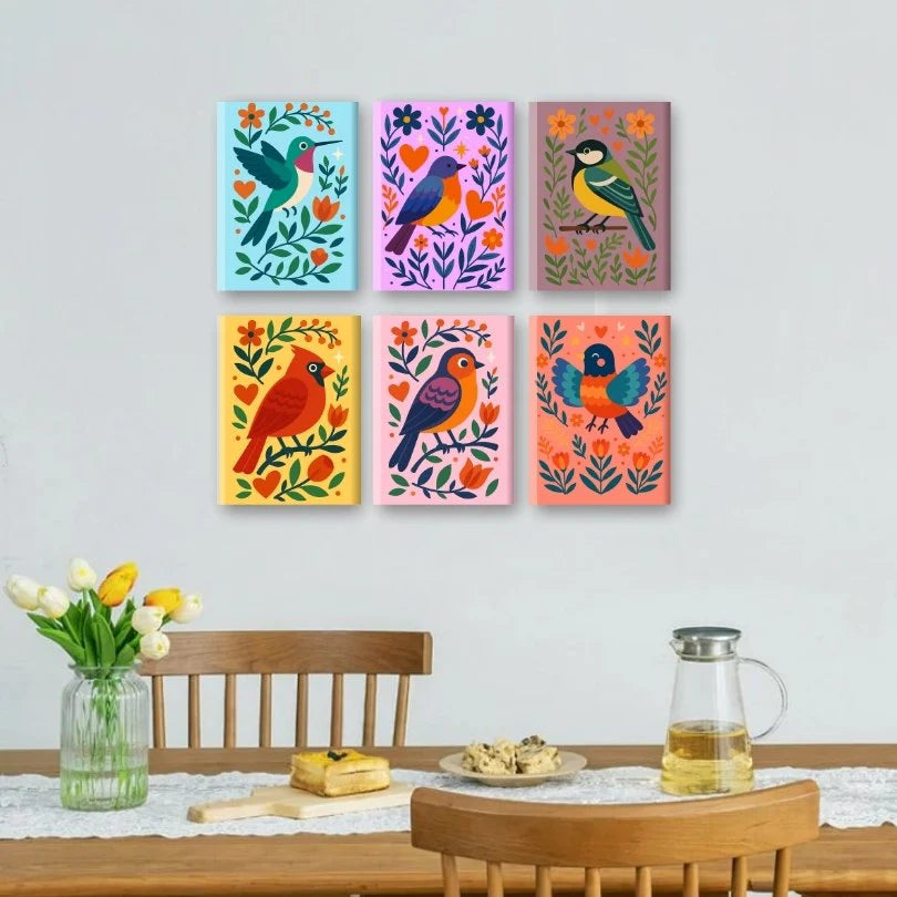 Coffret “Piou-piou” – 6 peintures par numéro