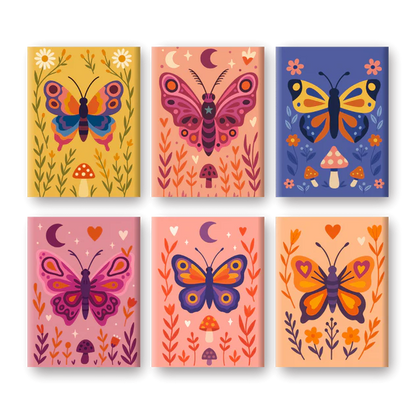 Coffret “Papillions” – 6 peintures par numéro