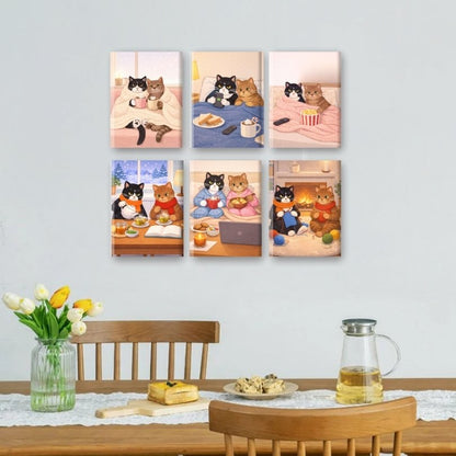 Coffret “Chats Cozy” – 6 peintures par numéro