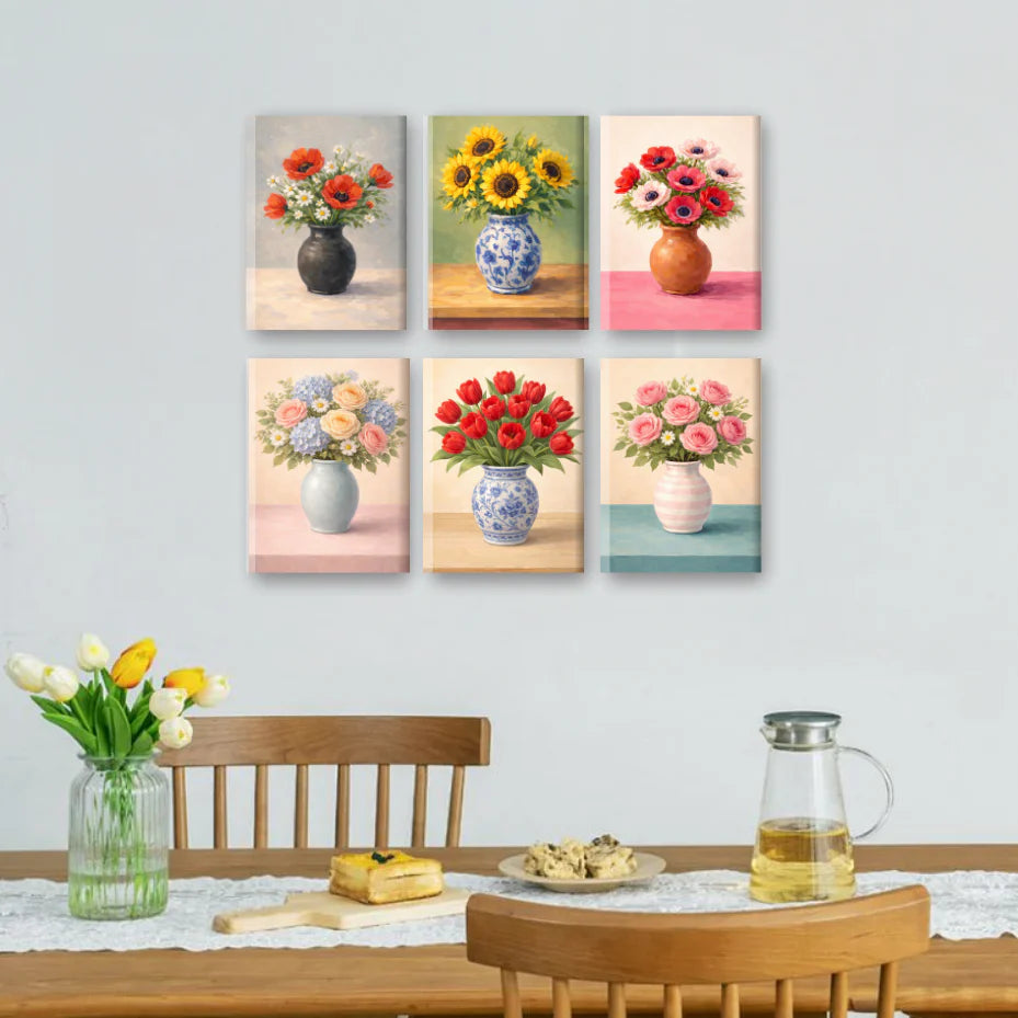 Peintures par numéro Bouquets Floraux en décoration murale – sur le thème des fleurs – Maison Artsen