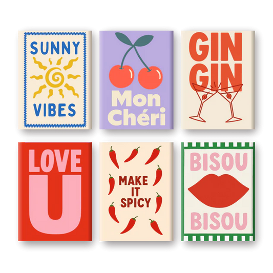 Coffret de 6 peintures par numéro “Bisou-Bisou”