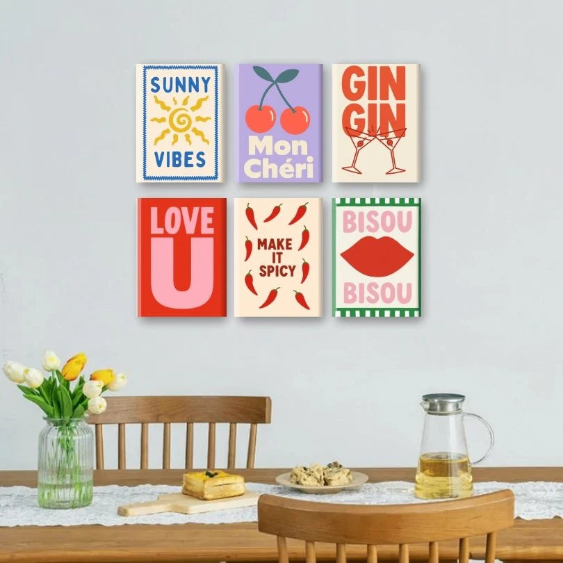 Peintures par numéro Bisou-Bisou en décoration murale – plein d'amour et de douceur – Maison Artsen