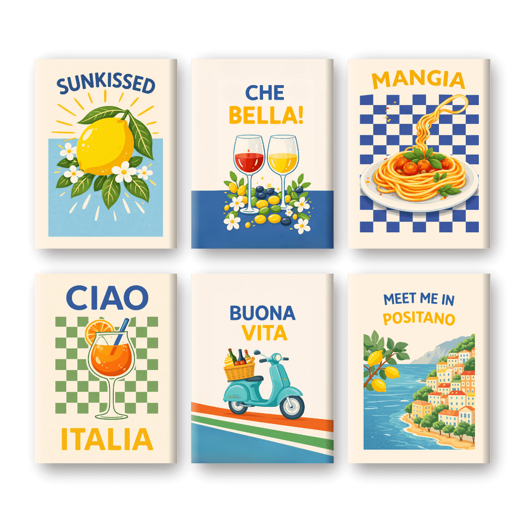 Coffret “Italian Buona Vita” – 6 peintures par numéro