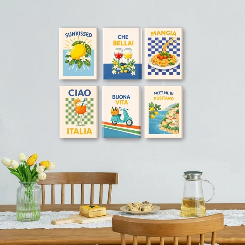 Coffret “Italian Buona Vita” – 6 peintures par numéro