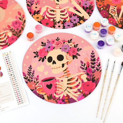 Sets de table à peindre par numéro Squelettes en Fleurs, vue 5, Maison Artsen