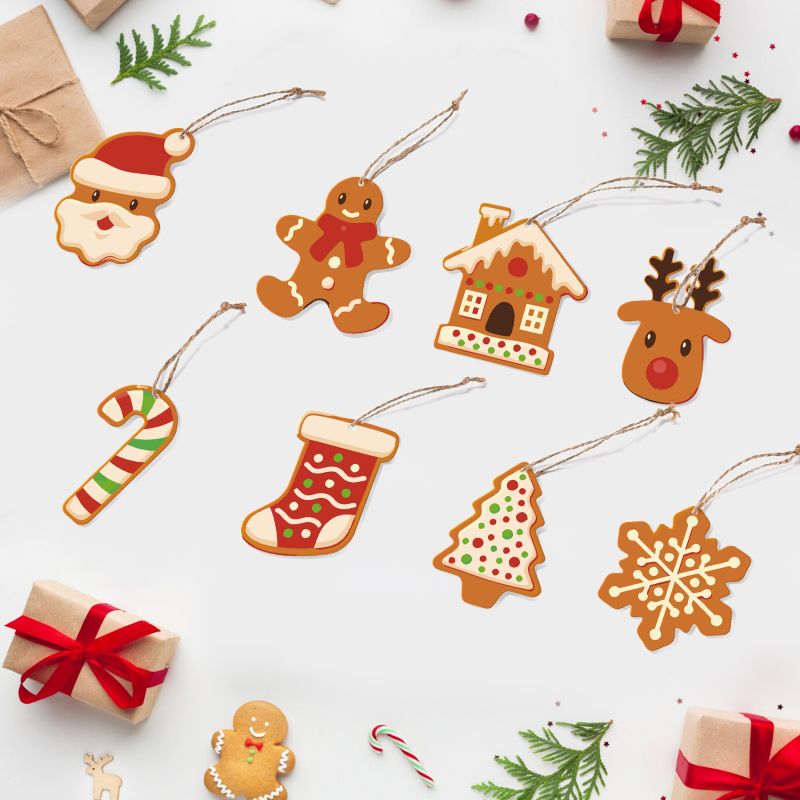 Suspensions de Noël à peindre par numéro Biscuits de Noël, Maison Artsen