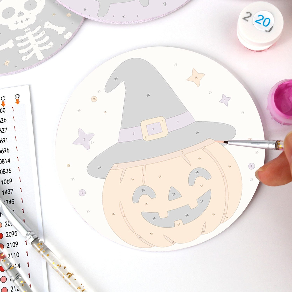 Sous-verres à peindre par numéro Petits Monstres, vue 7, Maison Artsen