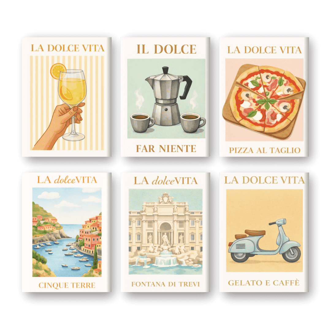 Coffret “Bella Italia” – 6 peintures par numéro