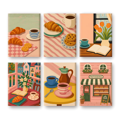 Coffret “Matinée Chill” – 6 peintures par numéro