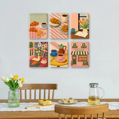 Coffret “Matinée Chill” – 6 peintures par numéro