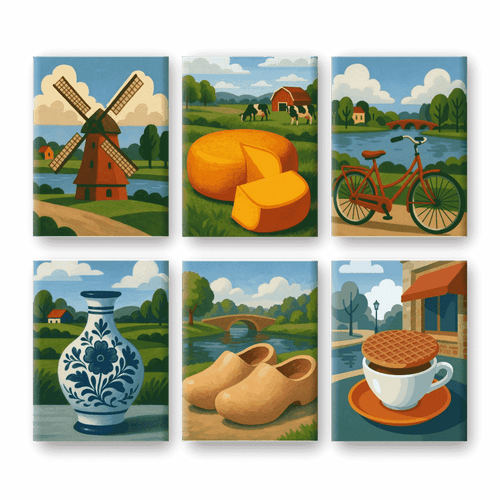 Coffret “Univers Hollandais” – 6 peintures par numéro