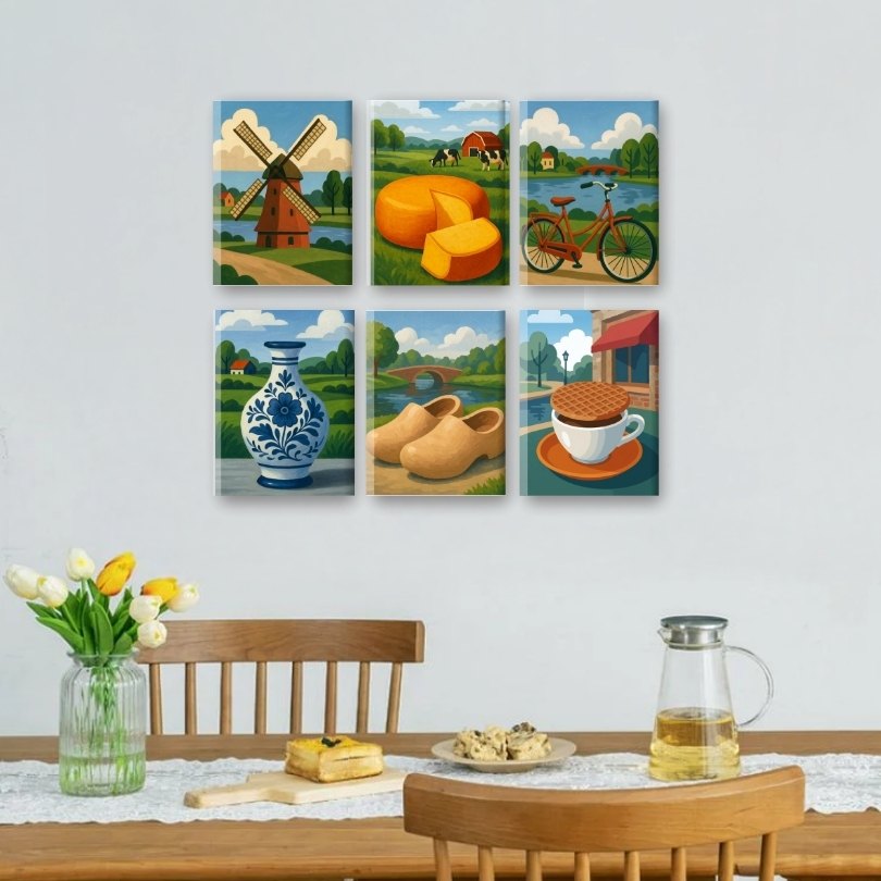 Peintures par numéro Univers Hollandais en décoration murale – inspiré des Pays-Bas – Maison Artsen