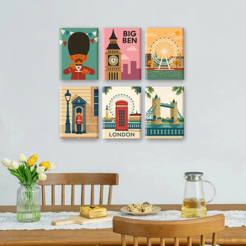 Coffret “London” – 6 peintures par numéro